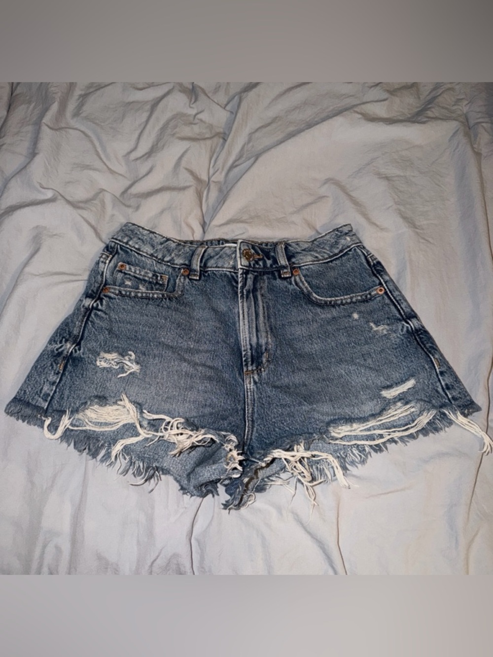 Garage Distressed Festival Denim Shorts